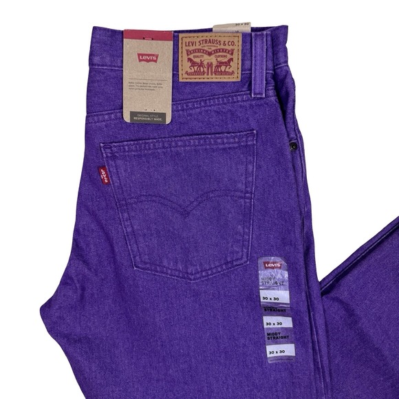 Levi's Purple Middy Straight Jeans Women's Size 30x30 Denim Pants - Picture 2 of 7